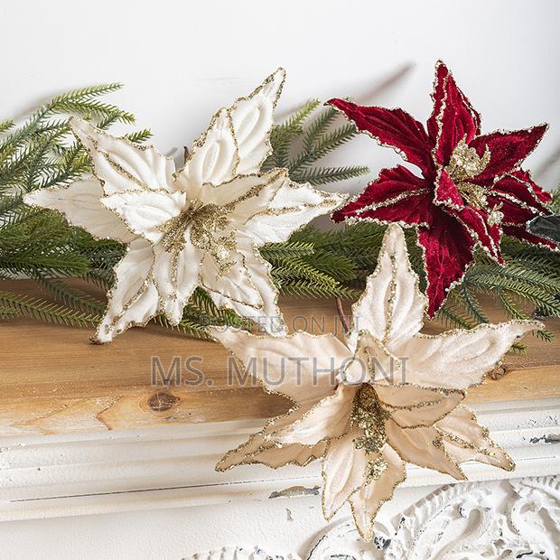 2 PCS Artificial Flowers Christmas Flower - thumbnail 4