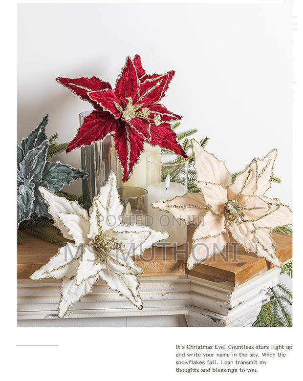 2 PCS Artificial Flowers Christmas Flower - thumbnail 6