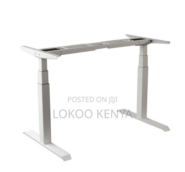 Office Desk; 1.4 M Brown Height Adjustable Electric Standing Desk - thumbnail 2