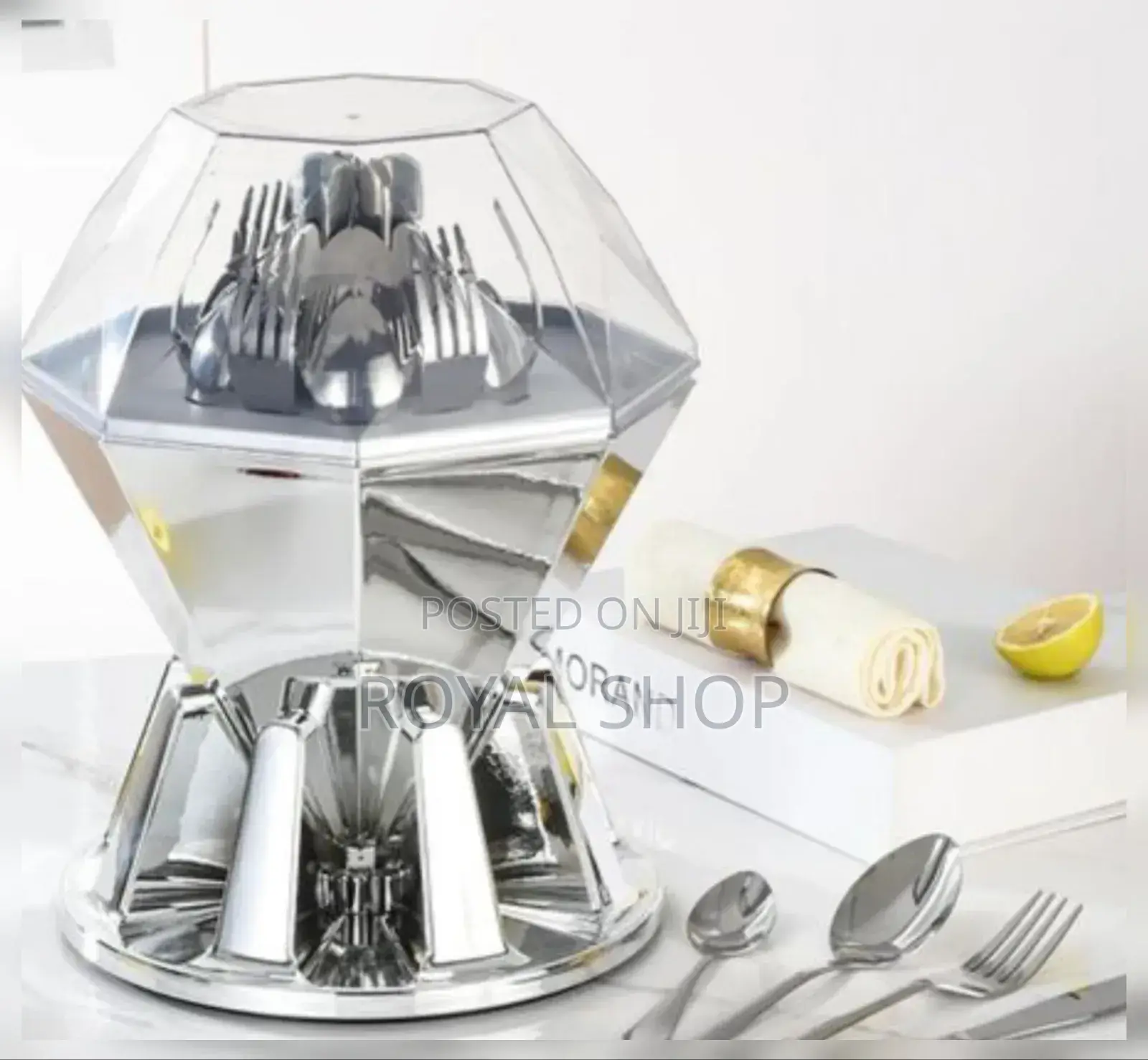 Rotating Diamond Cutlery Set 24pcs