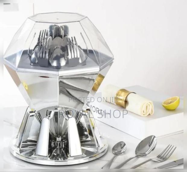 Rotating Diamond Cutlery Set 24pcs - main view