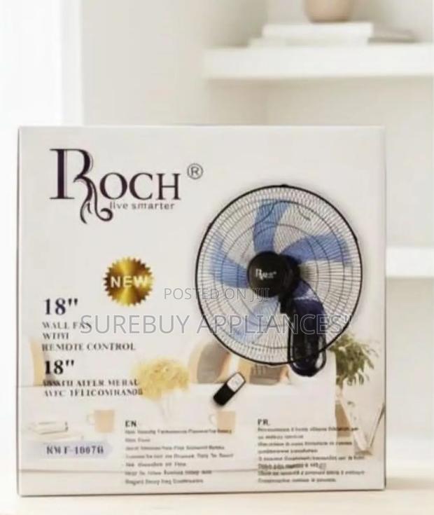 Roch 18" Wall Fan With Remote Control – Powerful Airflow, Ultimate Coc