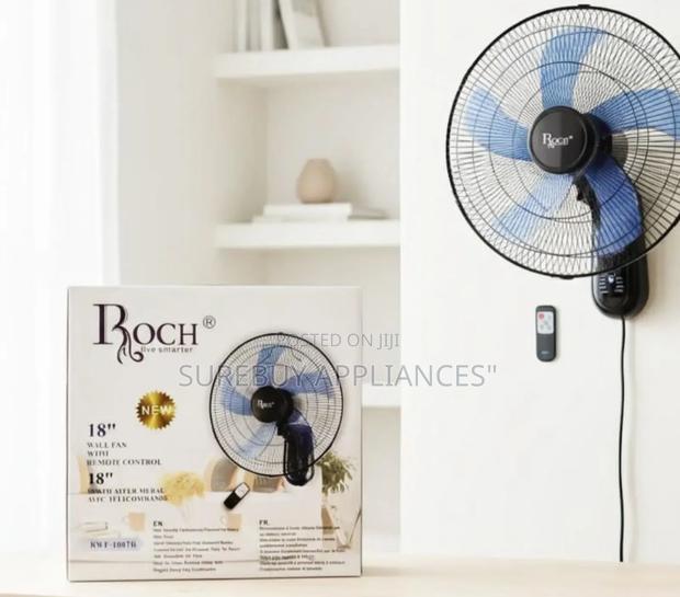Roch 18" Wall-Mounted Fan With Remote – Modern Cooling for Every - main view