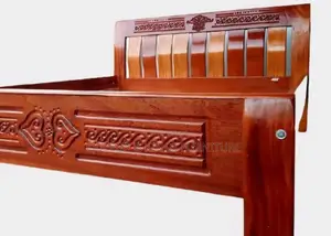 5x6 Mahogany Hardwood Beds With Headboard Sturdy,Elegant Comfortable