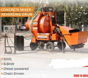 600l Concrete Mixer Reversing Drum Diesel Powered