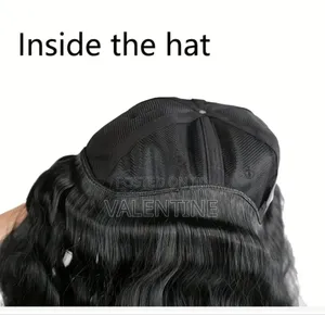 Women's Curly Wave Baseball Cap Wig, High Temperature Fiber