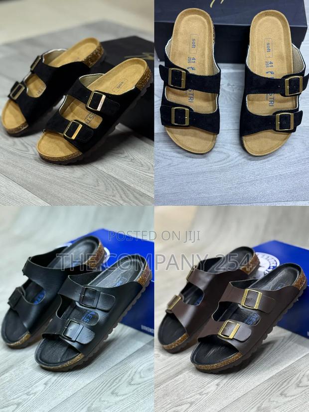 Quality Leather Casual Designer Open Sandal Shoes