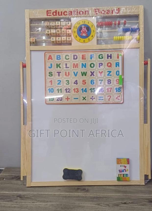 2 In 1 Multifunctional Board With Magnetic Letters Abacus Chalk Marker