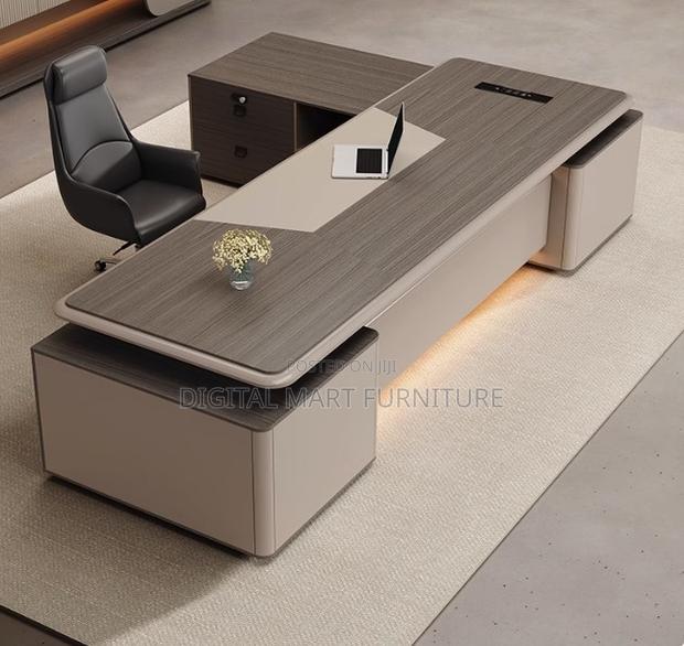 1800mm Computer Manager Desk Brown - thumbnail 2