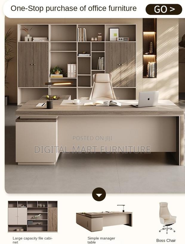 1800mm Computer Manager Desk Brown - thumbnail 3