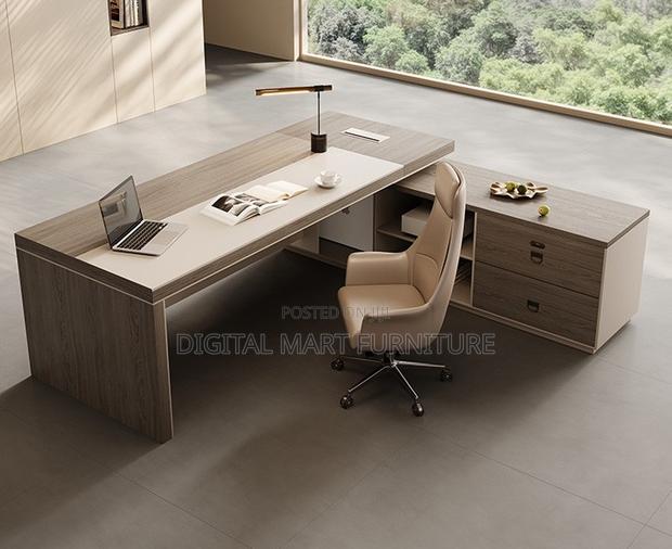 1800mm Computer Manager Desk Brown - thumbnail 4