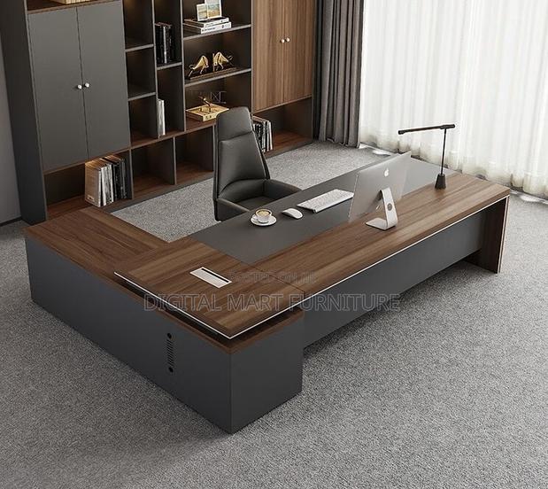 1800mm Computer Manager Desk Brown - thumbnail 7