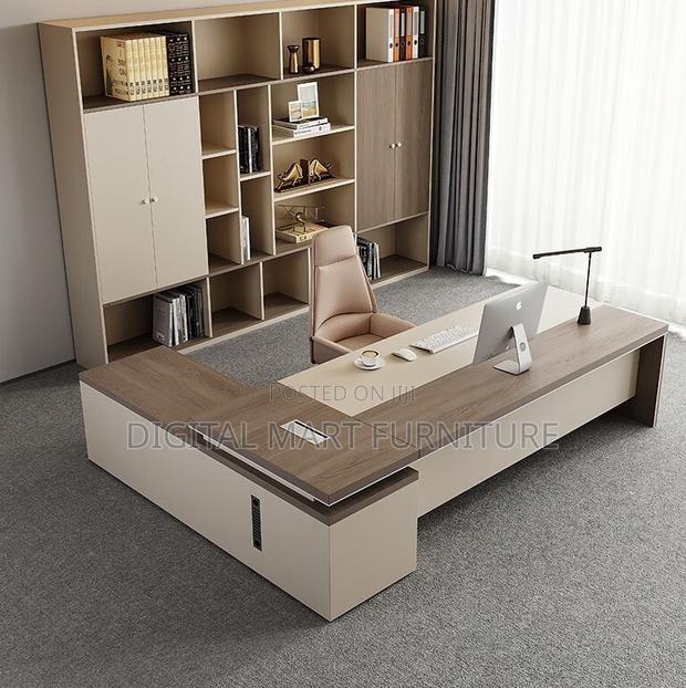 1800mm Computer Manager Desk Brown - thumbnail 8