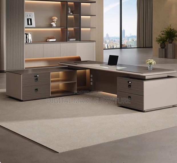 1800mm Computer Manager Desk Brown - thumbnail 10