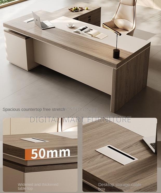 1800mm Computer Manager Desk Brown - thumbnail 17