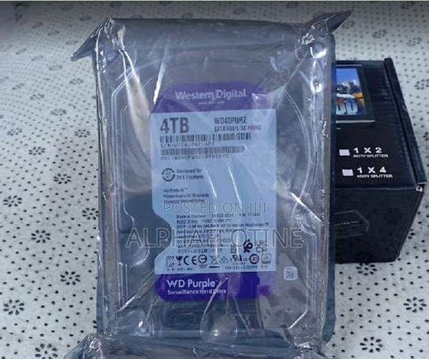 4tb Purple 5400 RPM Sata Iii 3.5′′ Internal Surveillance Hard Drive.