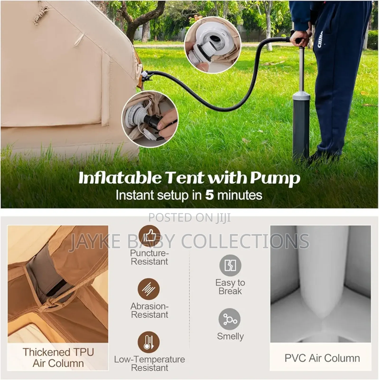Inflatable Camping Tent | 4–6 Person | Quick Setup