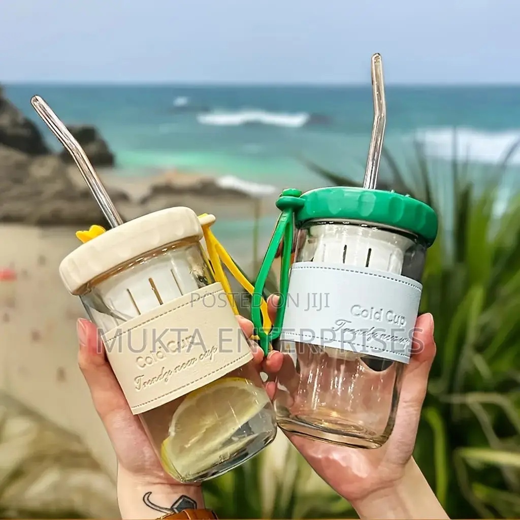 Cup With Reusable Straw 400ml G6188