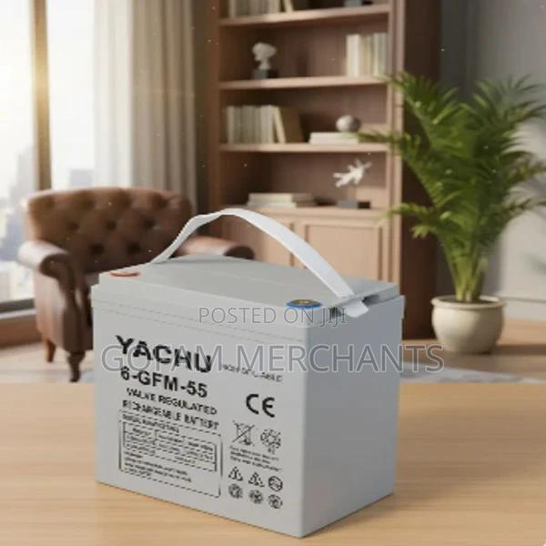 Yachu Solar Gel Battery, 12v 55ah