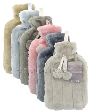 Hot Water Bottle With a Fleece Cover