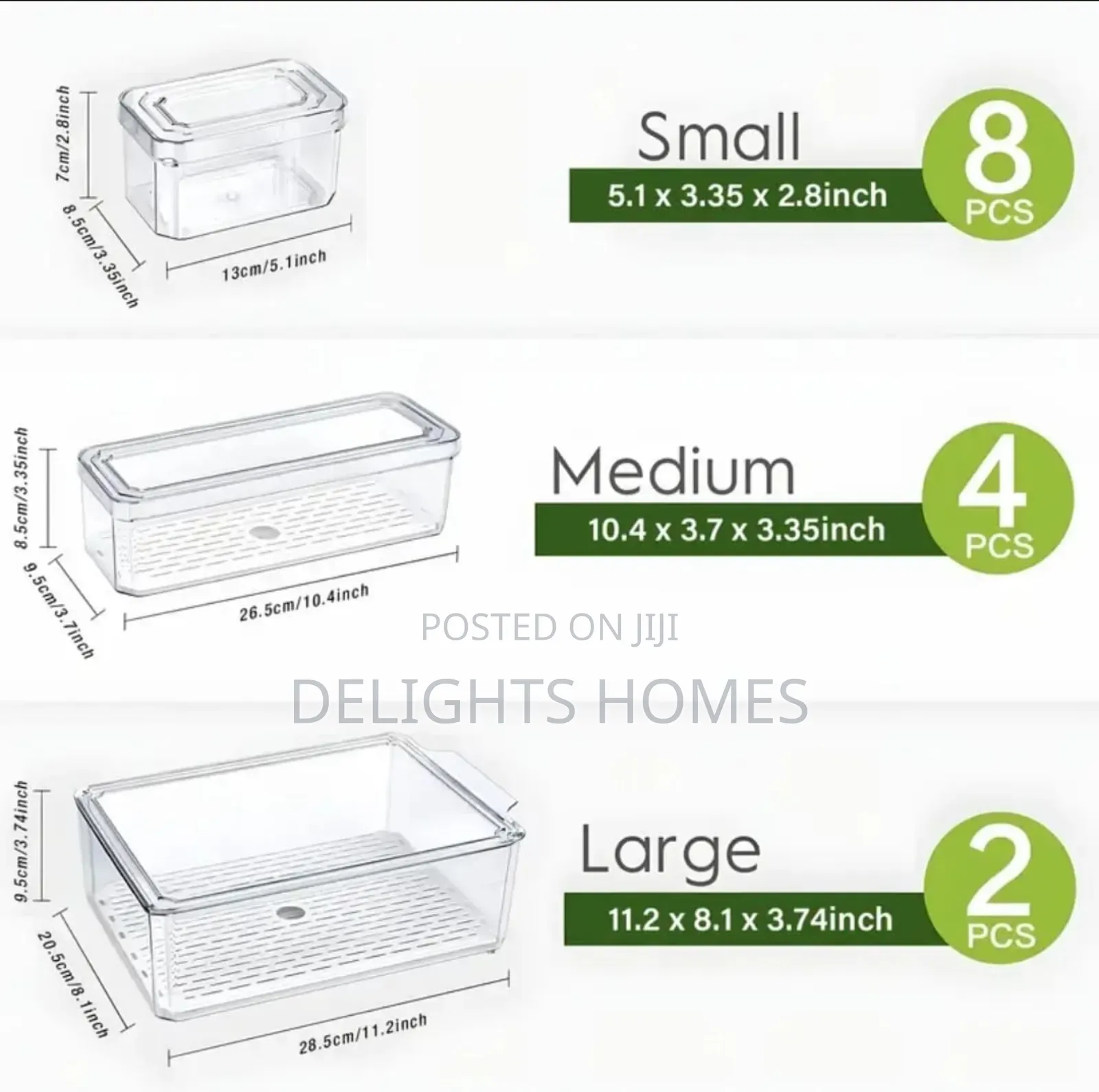 14pcs Stackable Fridge Storage Organizers_car