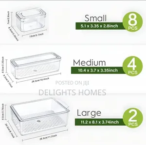 14pcs Stackable Fridge Storage Organizers_car