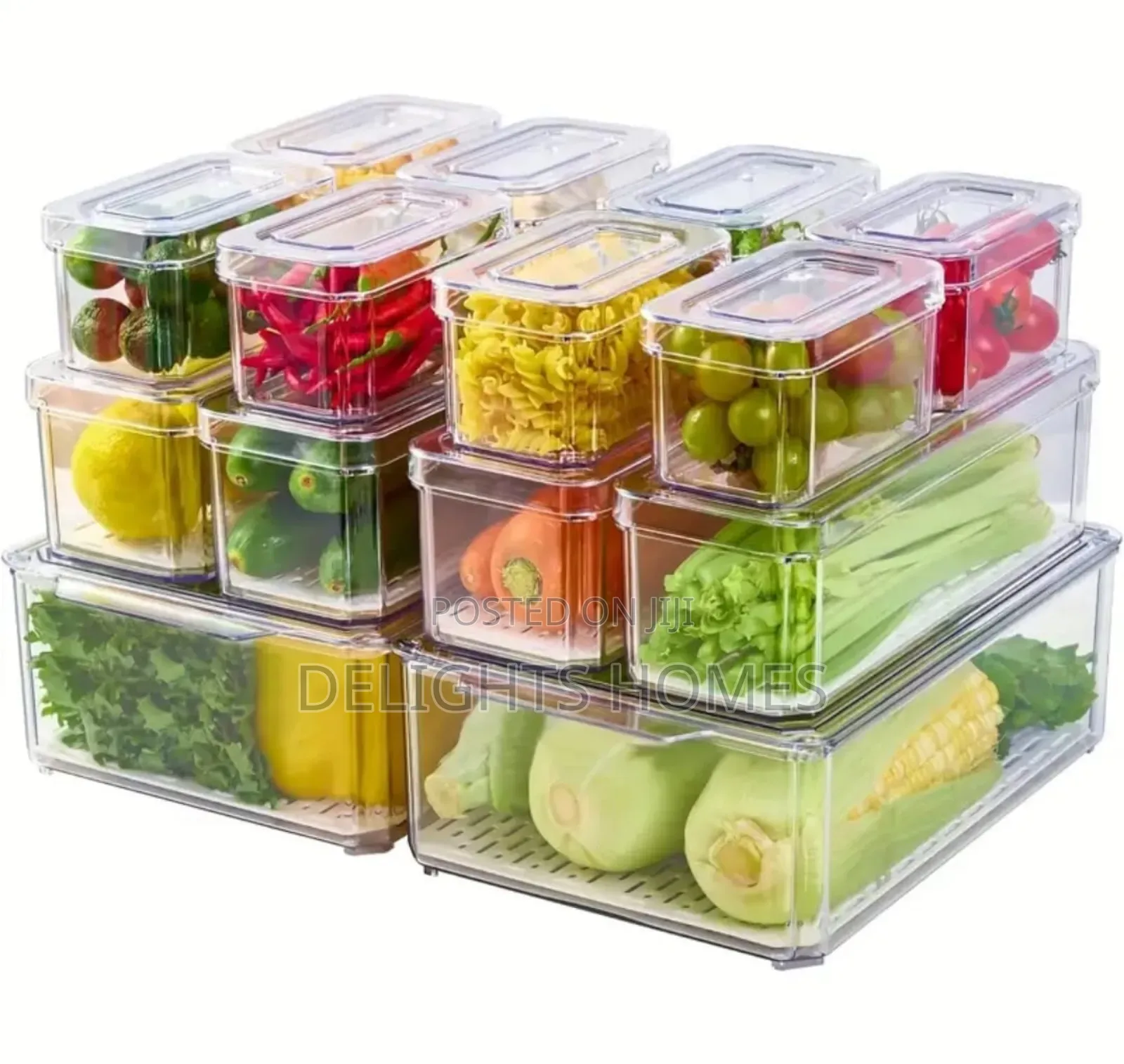 14pcs Stackable Fridge Storage Organizers_car