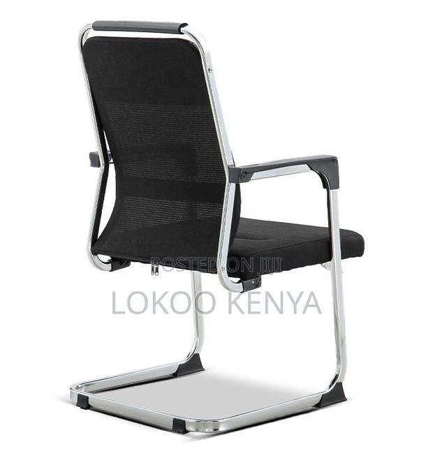 Office Chair; Executive Mesh-Leather Visitor's Waiting Chair - thumbnail 2