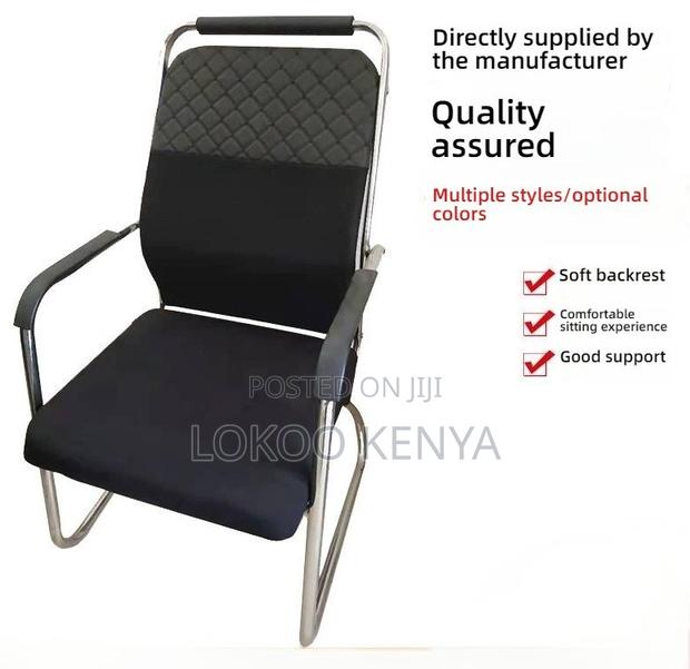 Office Chair; Executive Mesh-Leather Visitor's Waiting Chair - thumbnail 3