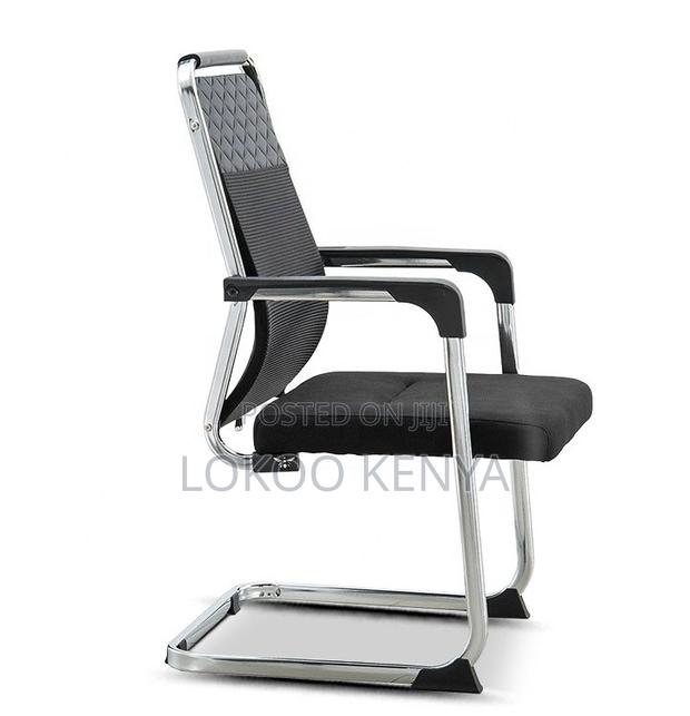 Office Chair; Executive Mesh-Leather Visitor's Waiting Chair - thumbnail 6