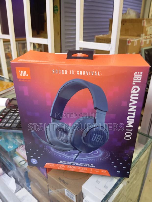 JBL Quantum 100 Wired Over-Ear Gaming Headset With Detachable Mic - main view
