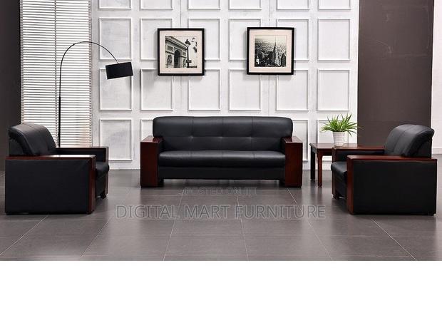 Black Modular Leather 5 Seater Couch - thumbnail 10