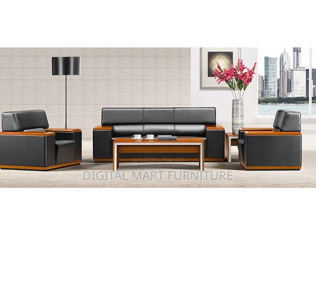 Black Modular Leather 5 Seater Couch - thumbnail 11