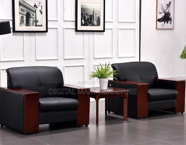 Black Modular Leather 5 Seater Couch - thumbnail 12