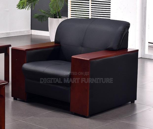 Black Modular Leather 5 Seater Couch - thumbnail 14