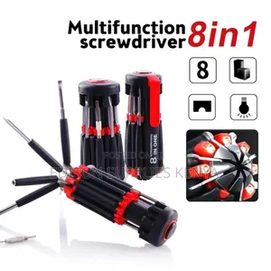 Screwdrivers 8-in-1 Set Handle Torch Multi Bits Heads Screw Drivers