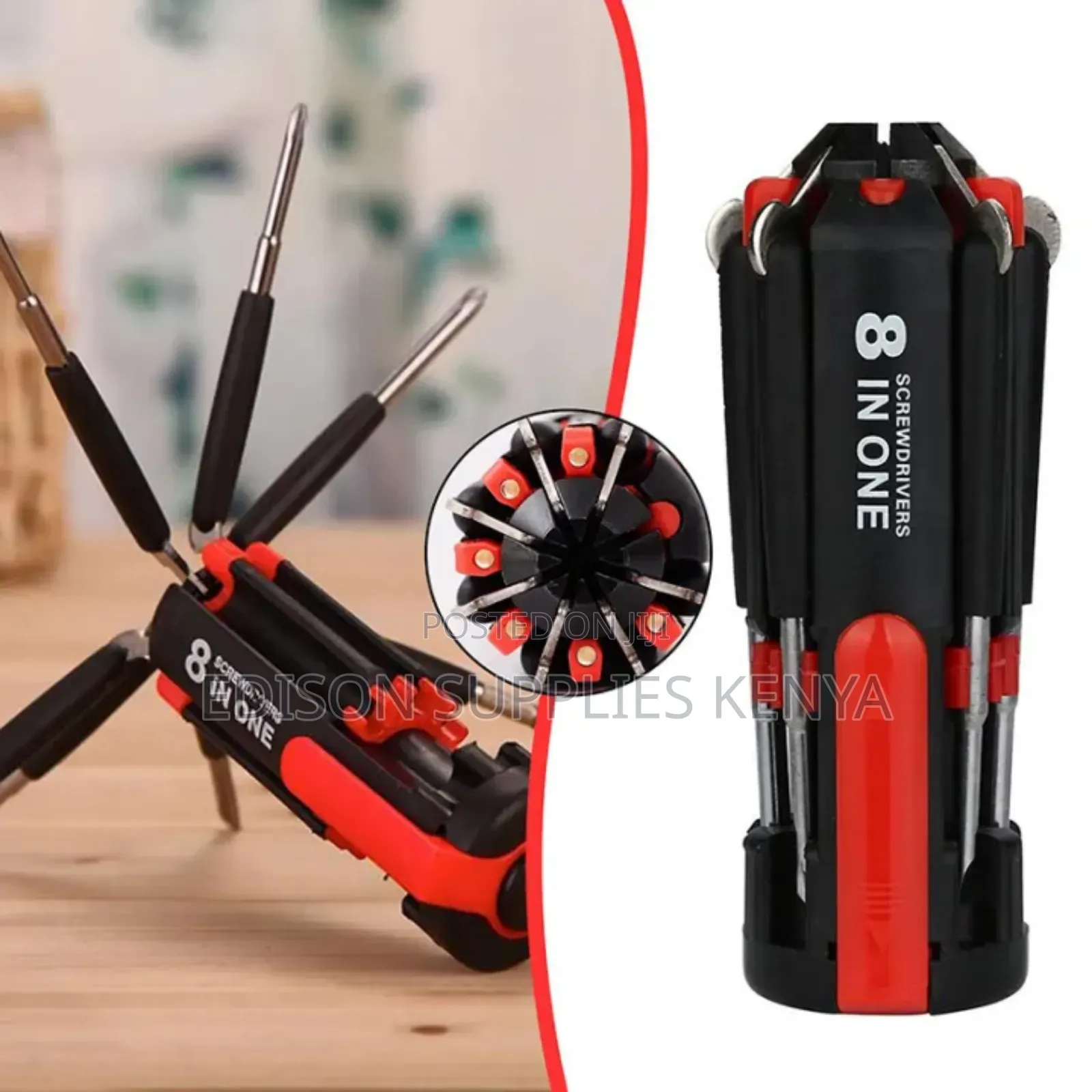 Screwdrivers 8-in-1 Set Handle Torch Multi Bits Heads Screw Drivers