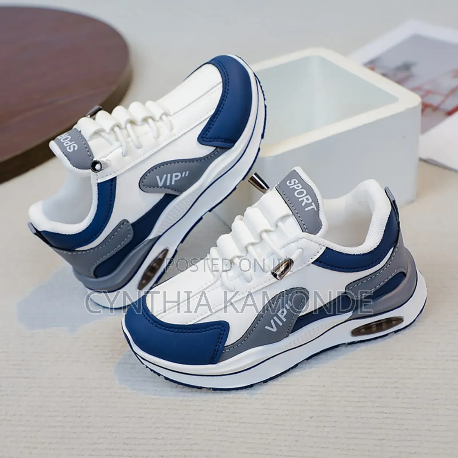 Cuuuteeee Blue and Black Sneakers