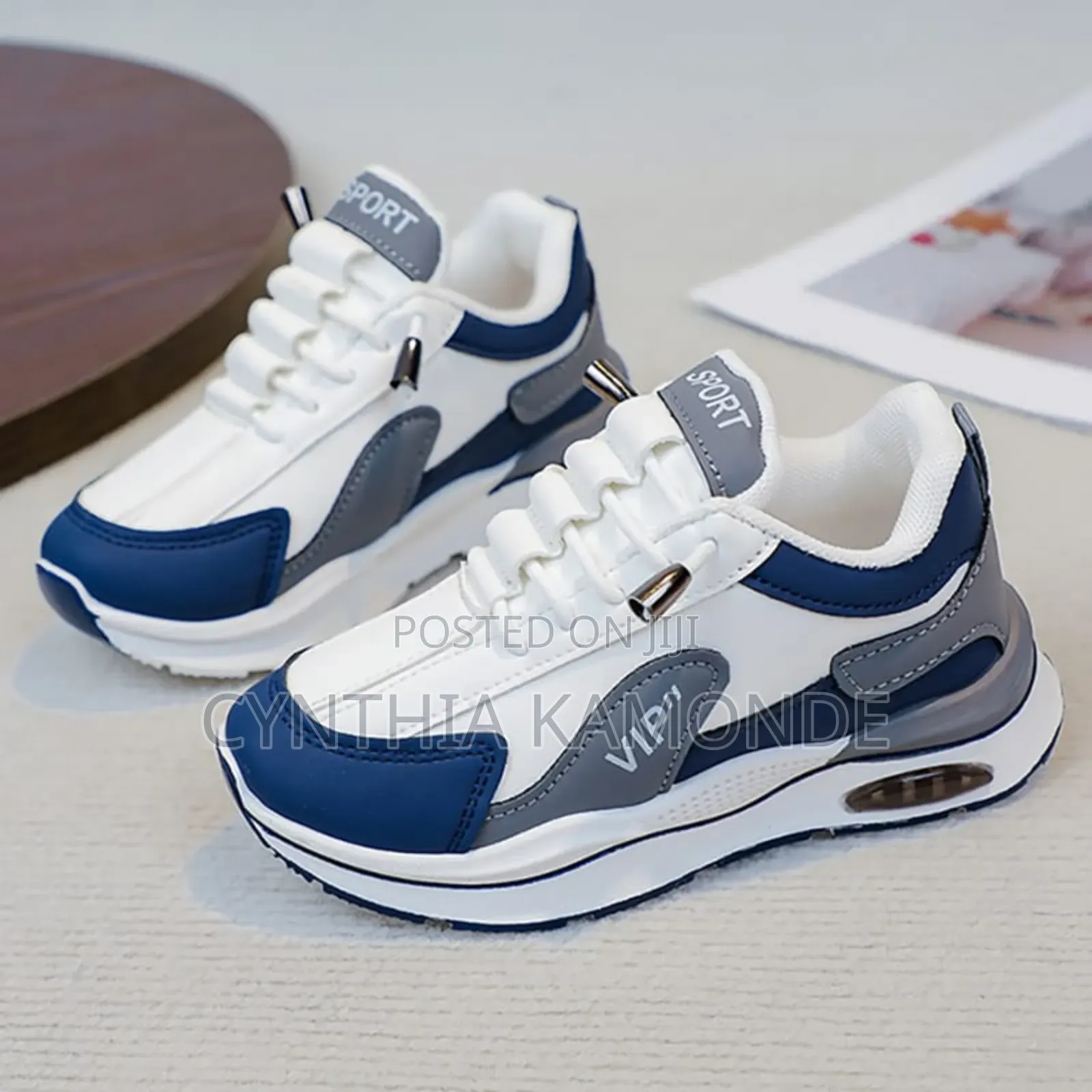 Cuuuteeee Blue and Black Sneakers