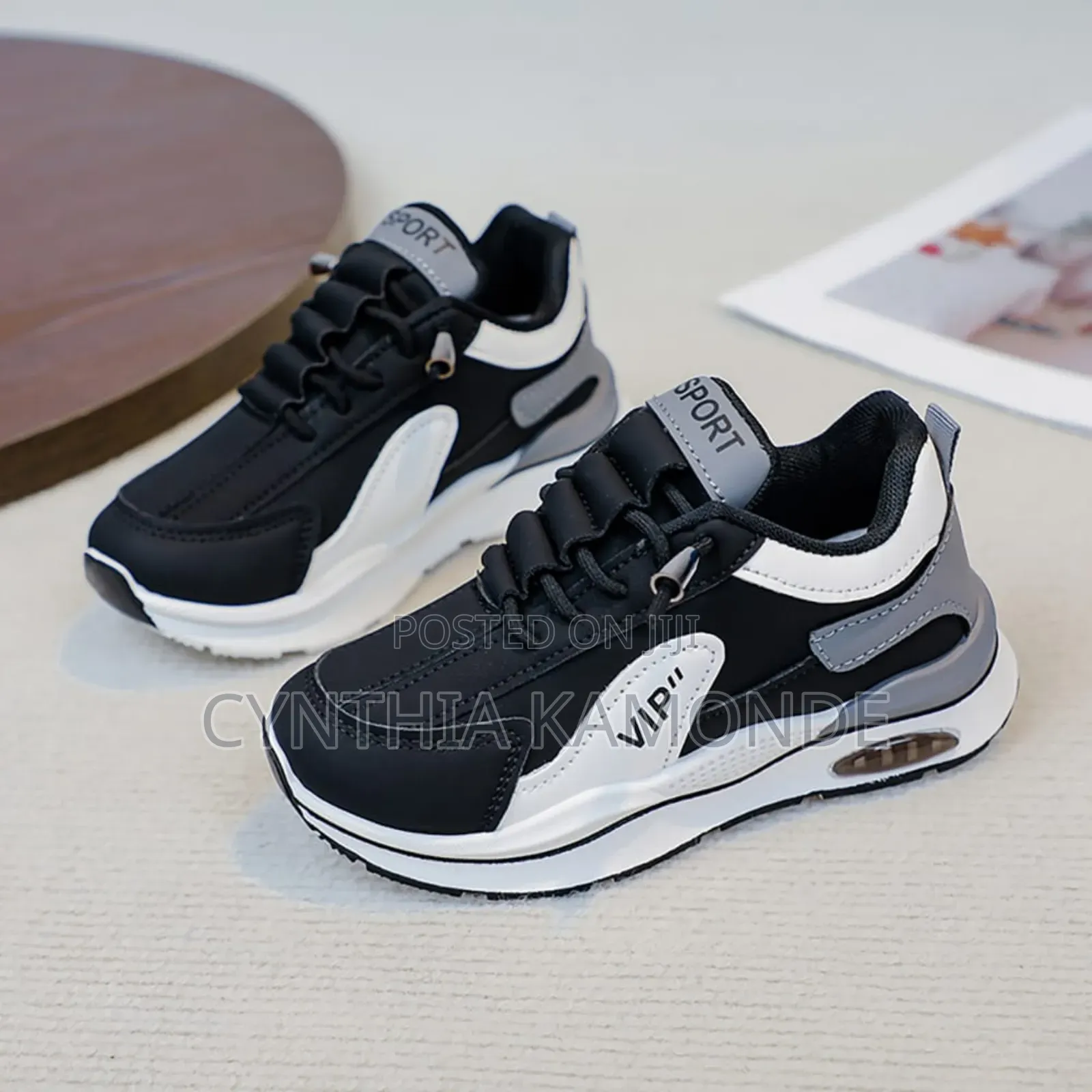 Cuuuteeee Blue and Black Sneakers