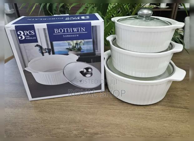 Ceramic Casserole Serving Dish With Glass Cover