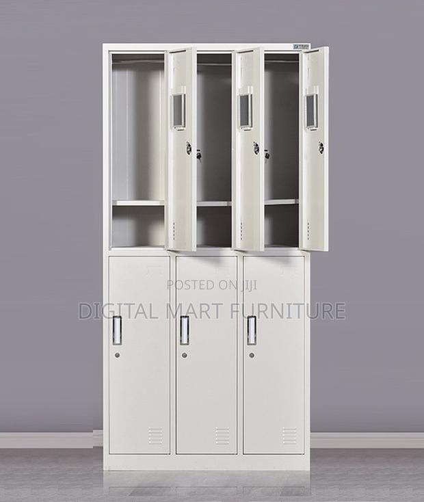White Industrial 15 Locker Storage Cabinet - thumbnail 2