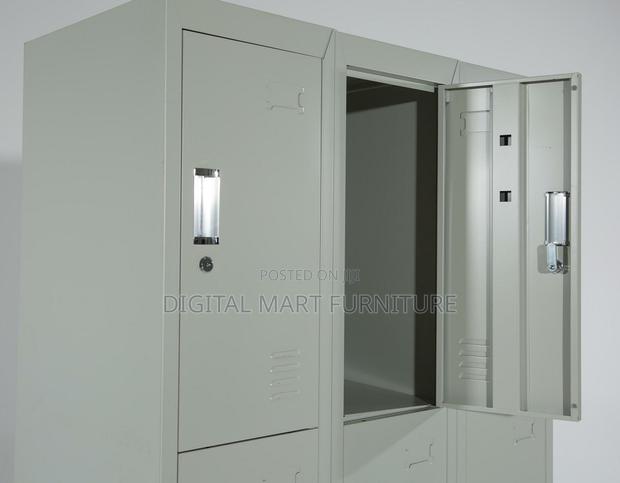White Industrial 15 Locker Storage Cabinet - thumbnail 9