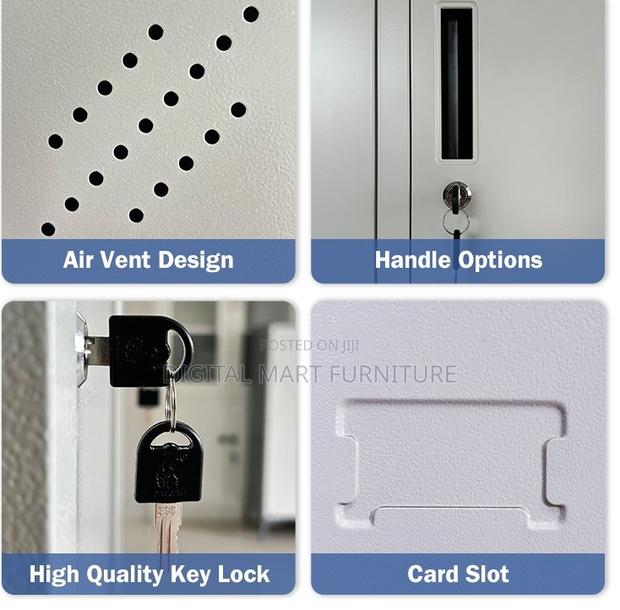 White Industrial 15 Locker Storage Cabinet - thumbnail 12