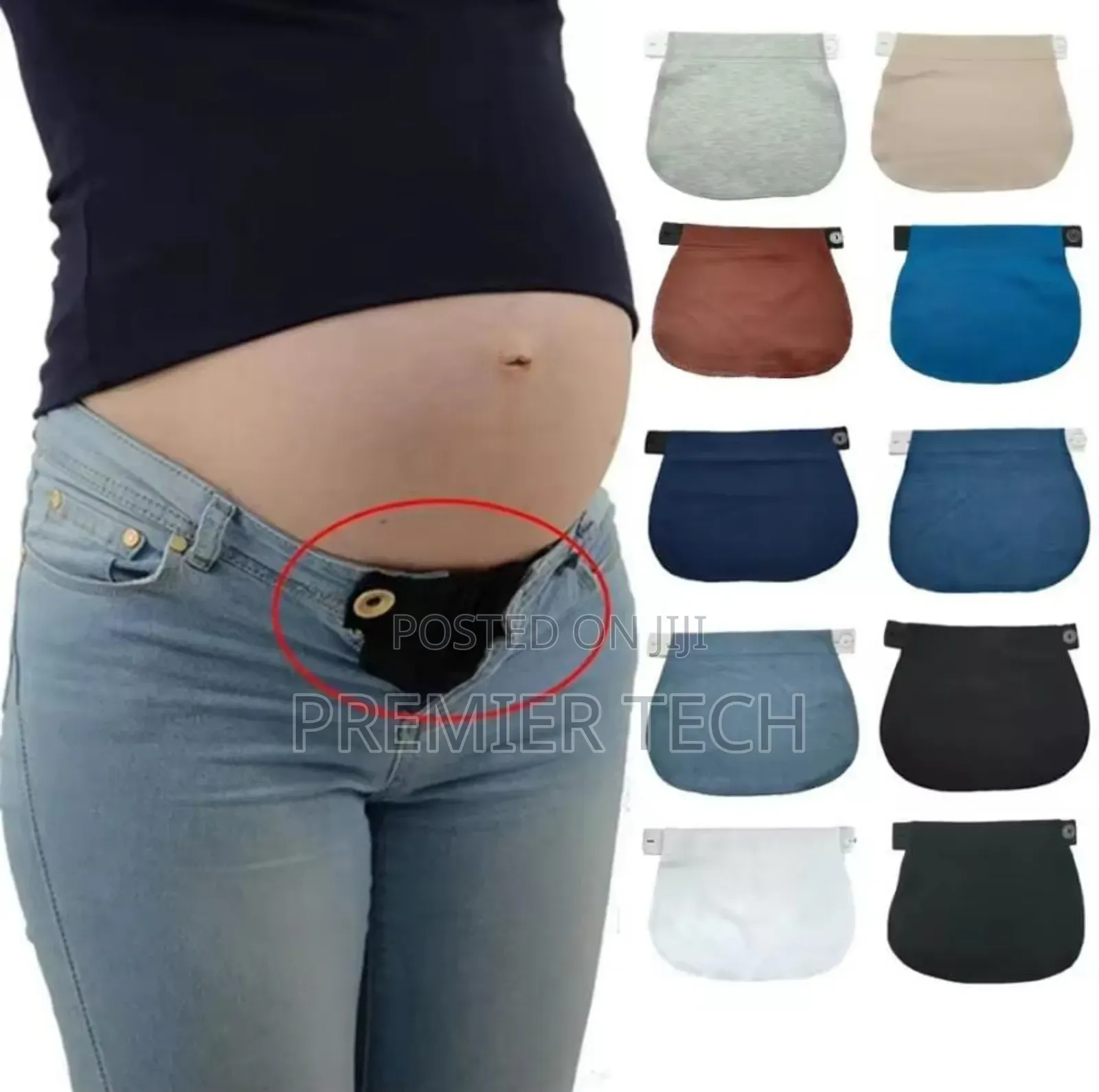 Pregnancy Jeans Adjust Band .Black Only