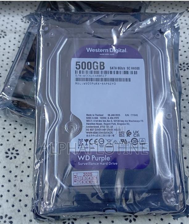 500gb Wd Purple Surveillance Hard Disk for Desktop