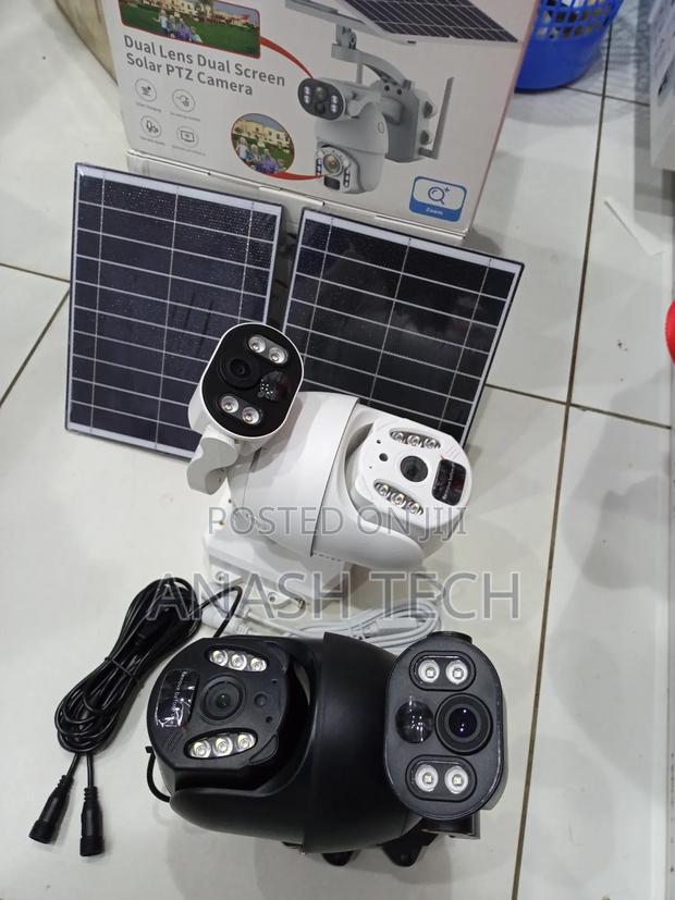 Simcard Solar 6mp Dual Lens CCTV Camera With Duo Solar Panel - main view