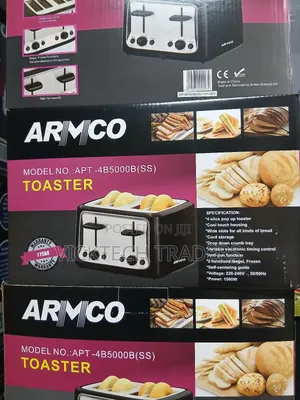 Toaster,Armco 4 Slice Pop-Up Stainless Steel Toaster,1yr Warranty