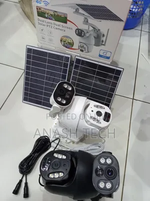 Simcard 4g 6mp Ubox Dual Lens Dual Screen Solar PTZ Camera