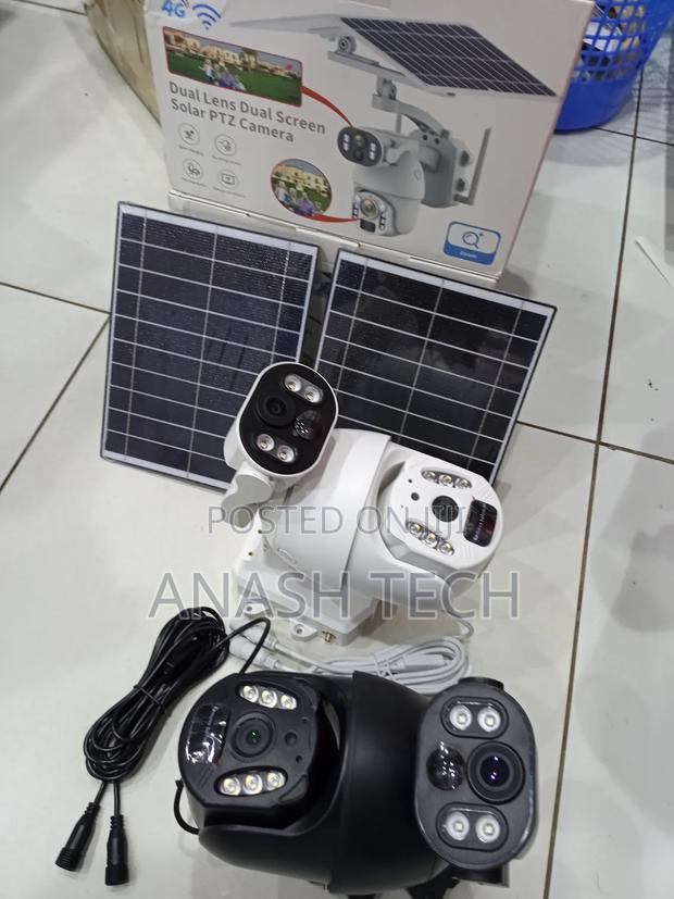 Simcard 4g 6mp Ubox Dual Lens Dual Screen Solar PTZ Camera